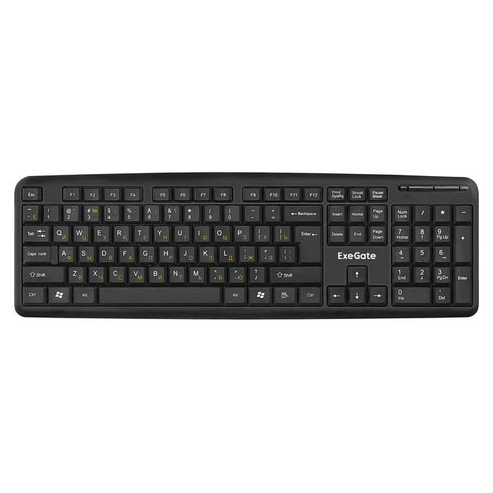 Клавиатура Exegate LY-331L2, USB, чёрная 2,2м EX279938RUS