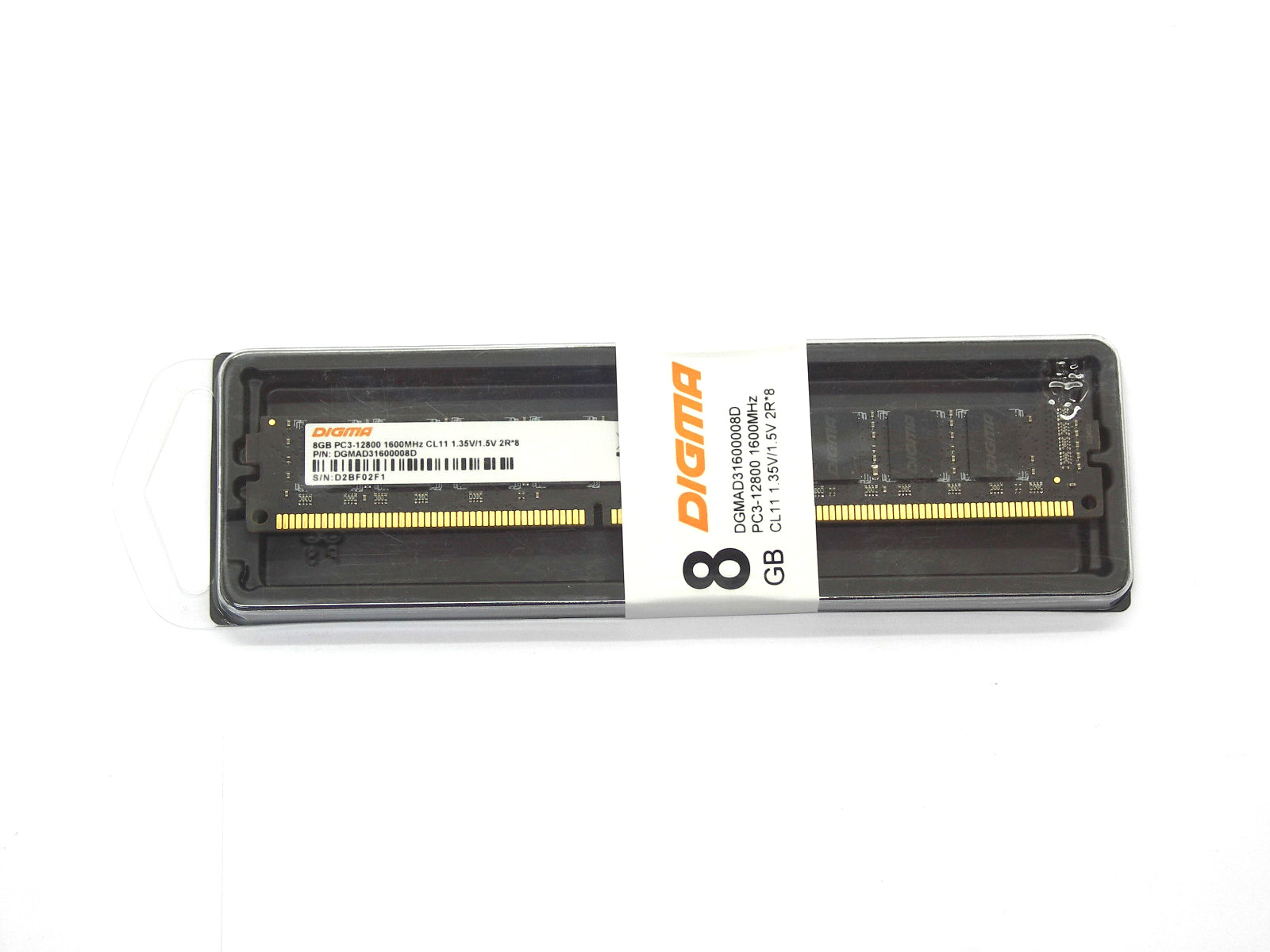 Оперативная память DIMM 8Gb, DDR3 1600MHz*Digma*DGMAD31600008D