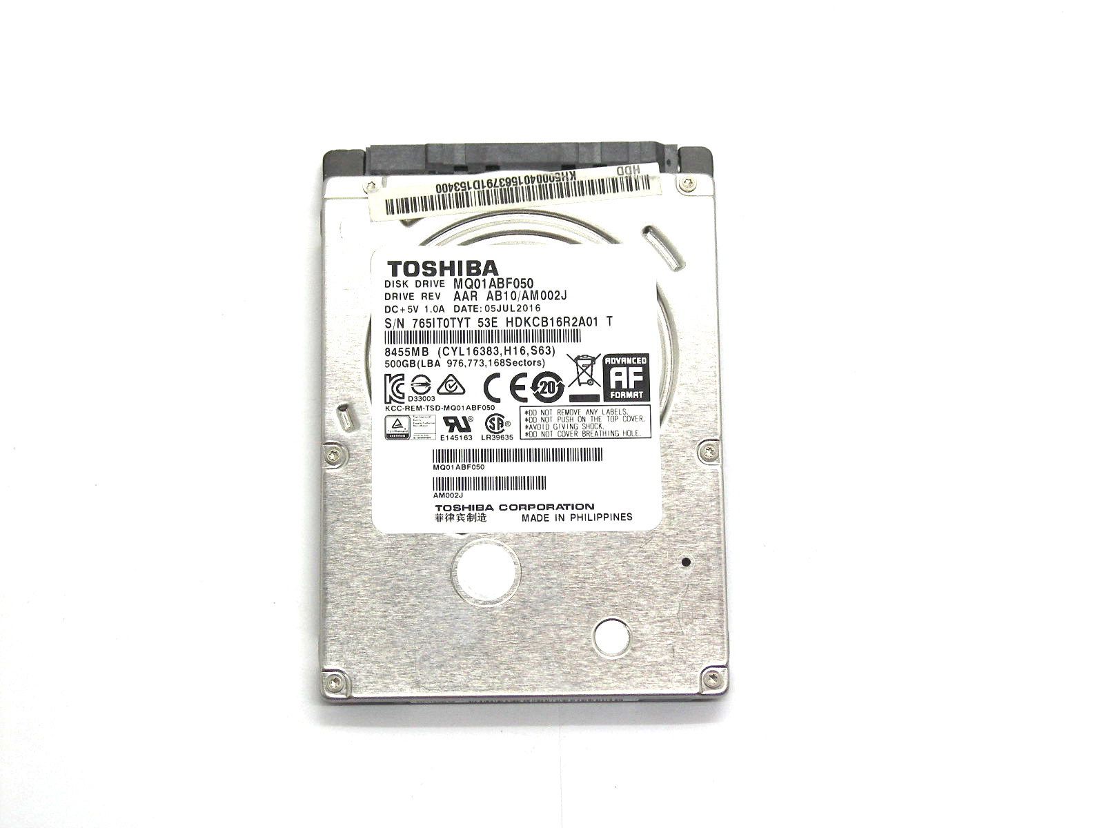 Жесткий диск 2,5" 500 GB Toshiba MQ01ABF050 SATA "!"