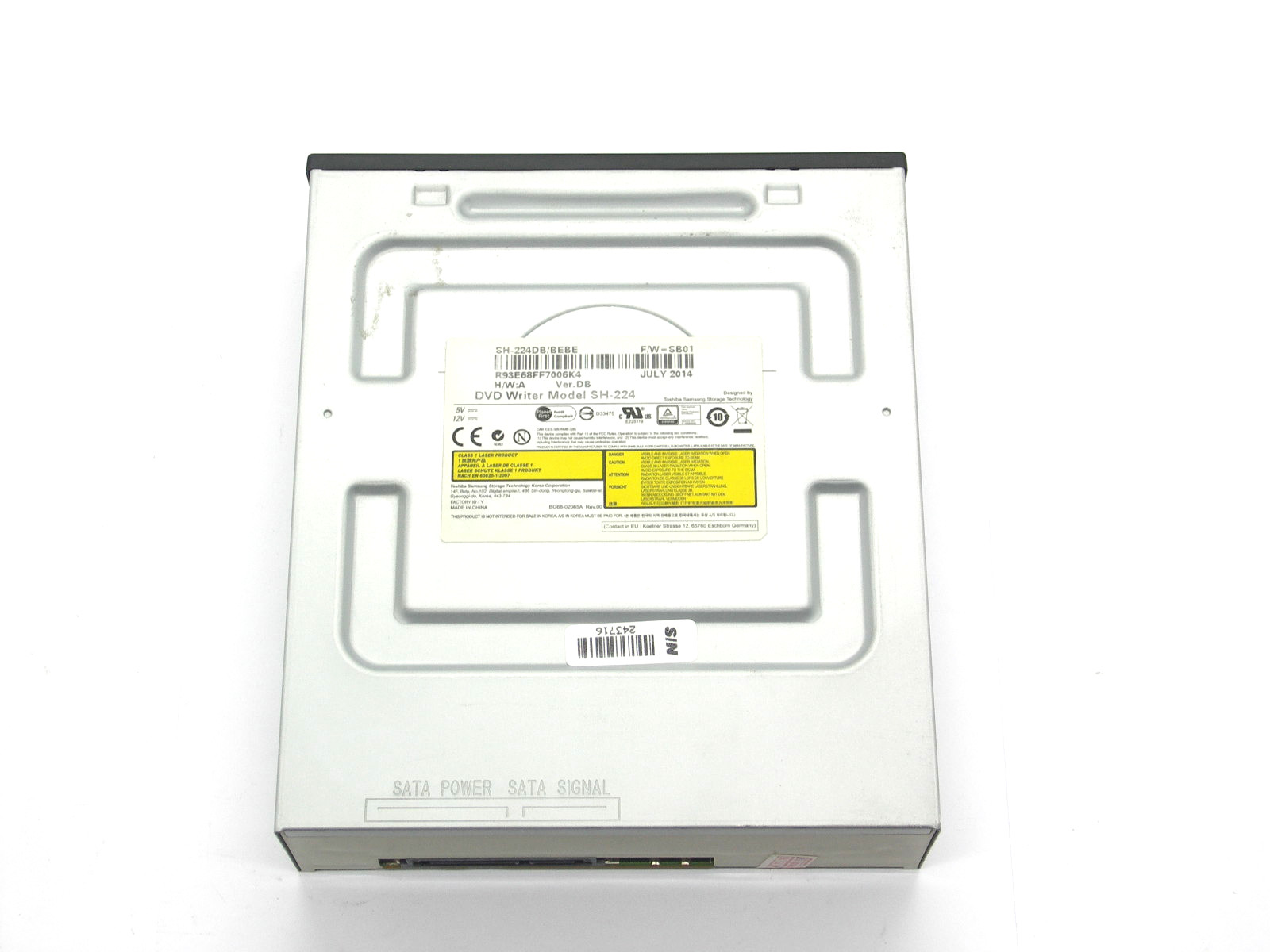 Оптический привод DVD ±R/RW CD-R/RW Samsung SH-224 Ver.DB, SATA, черный "!"