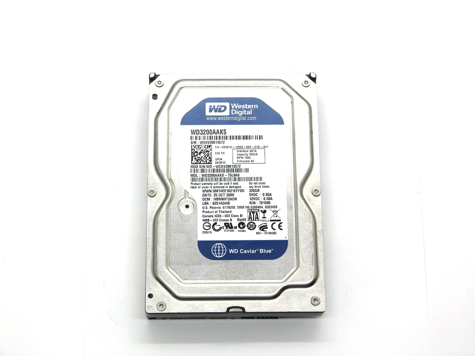 Жесткий диск 3,5" 320 Gb WD WD3200AAKS 7200 rpm SATA "!"