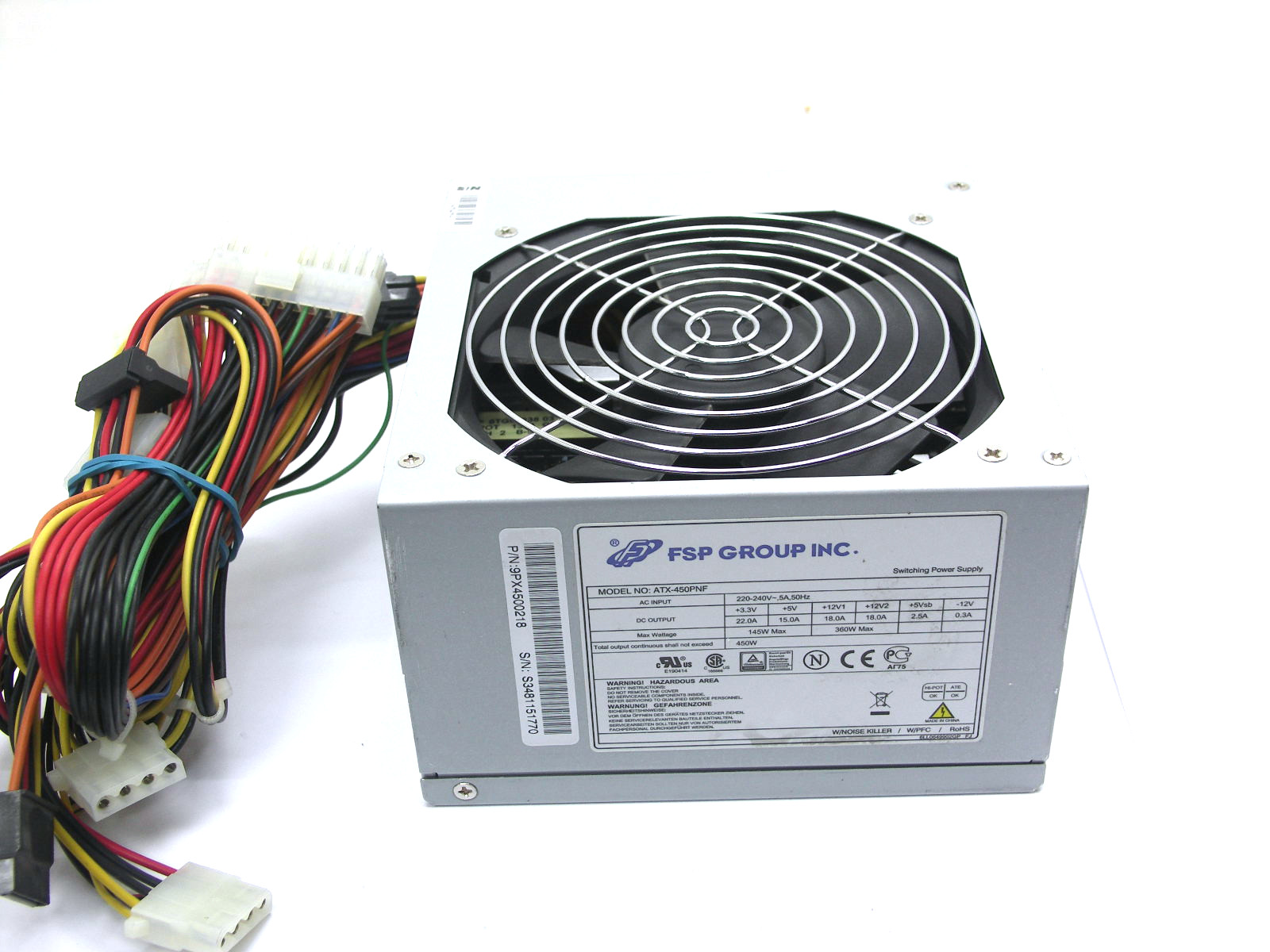 Блок питания 450W FSP ATX-450PNF 24+4/6PCI-E/2SATA/120fan ATX "!"