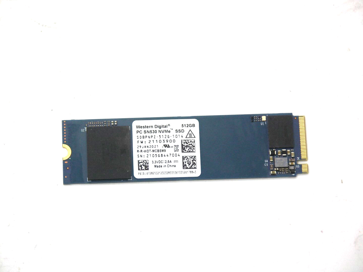 Накопитель SSD 512Gb WD PC SN530 M.2 NVME "!"