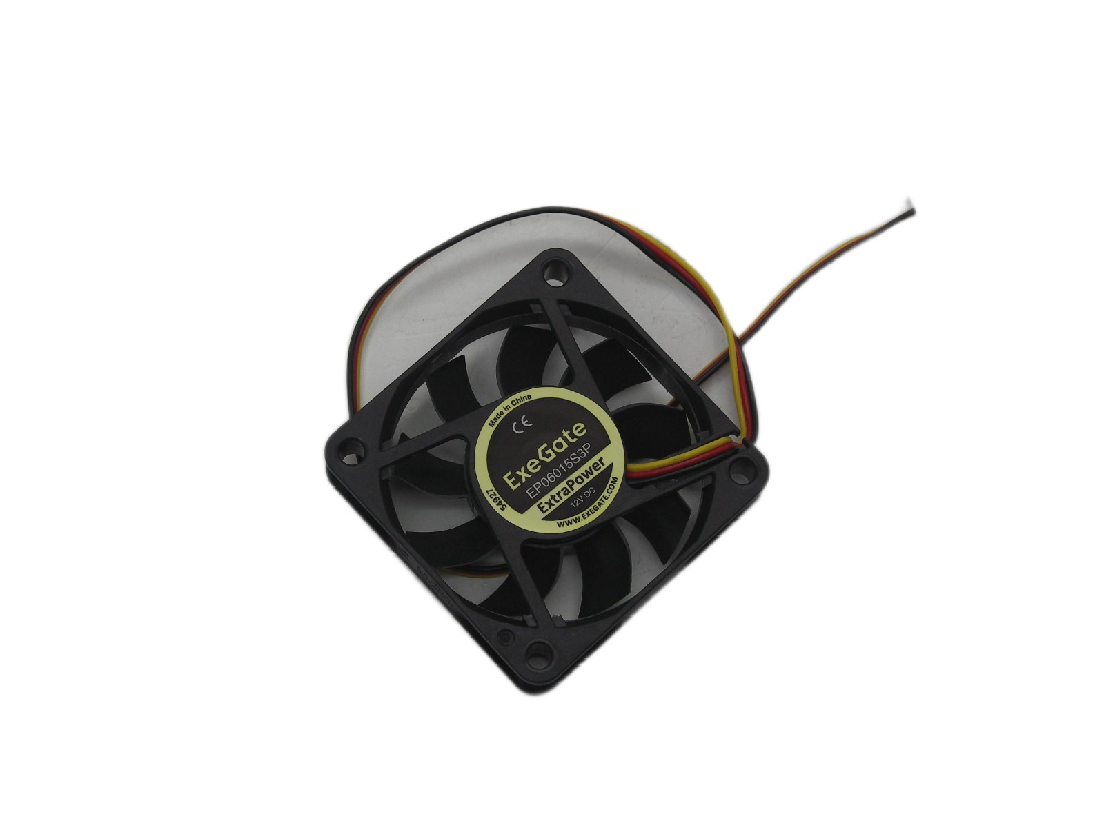 Вентилятор для корпуса ExeGate ExtraPower EP06015S3P, 60x60х15 mm, 3pin, 32дБ, черный <EX297029RUS>