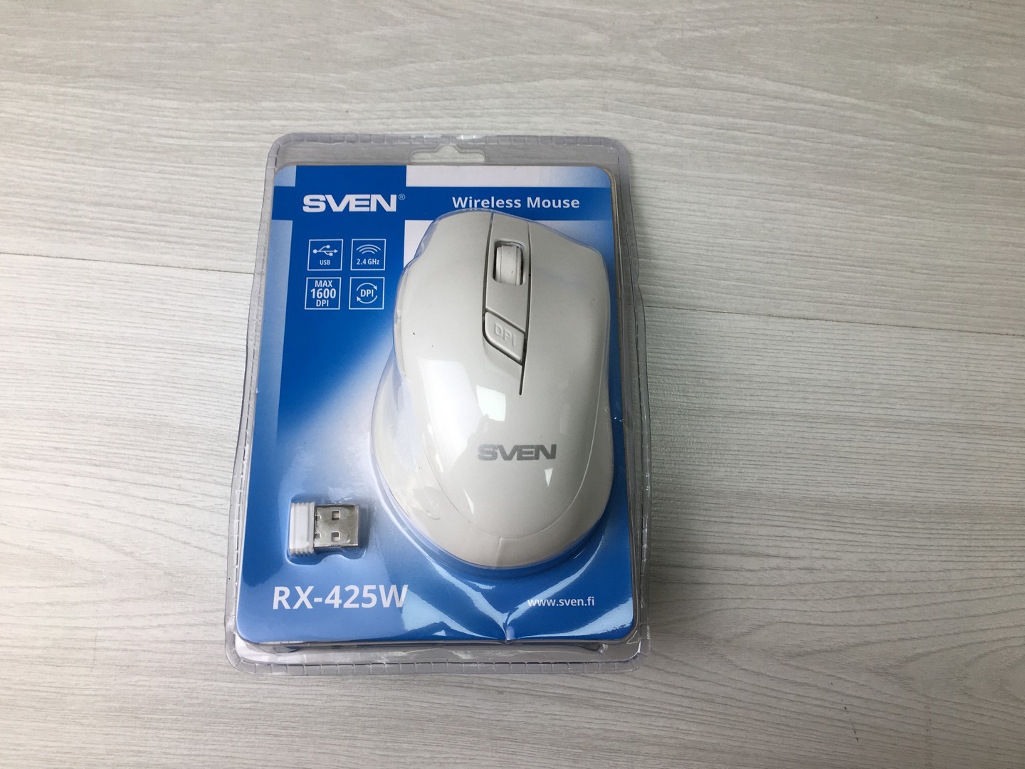 Мышь Sven RX-425W беспроводная белая, USB