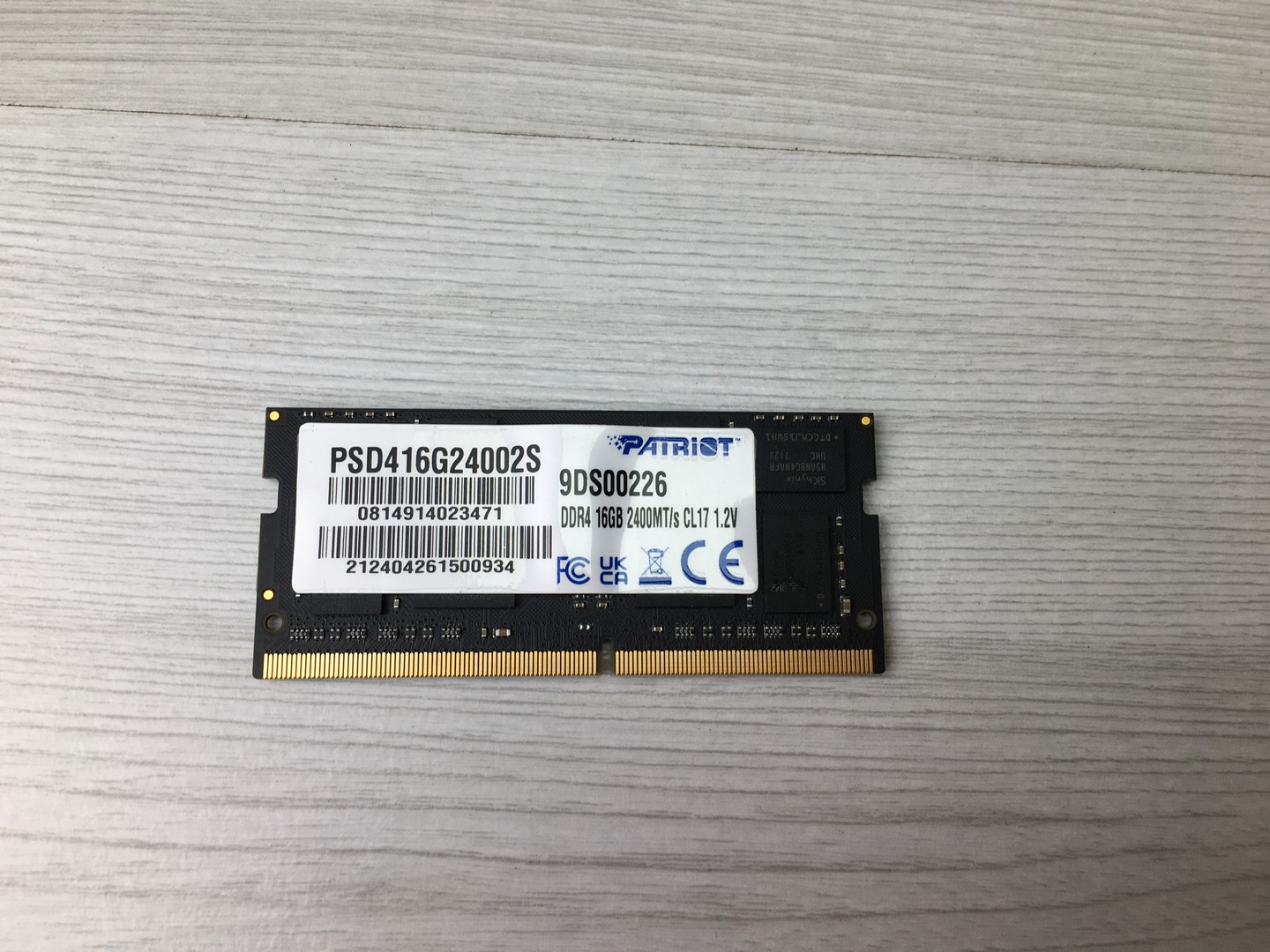 Оперативная память SODIMM 16Gb, DDR4 2400MHz Patriot PSD416G24002S "!"