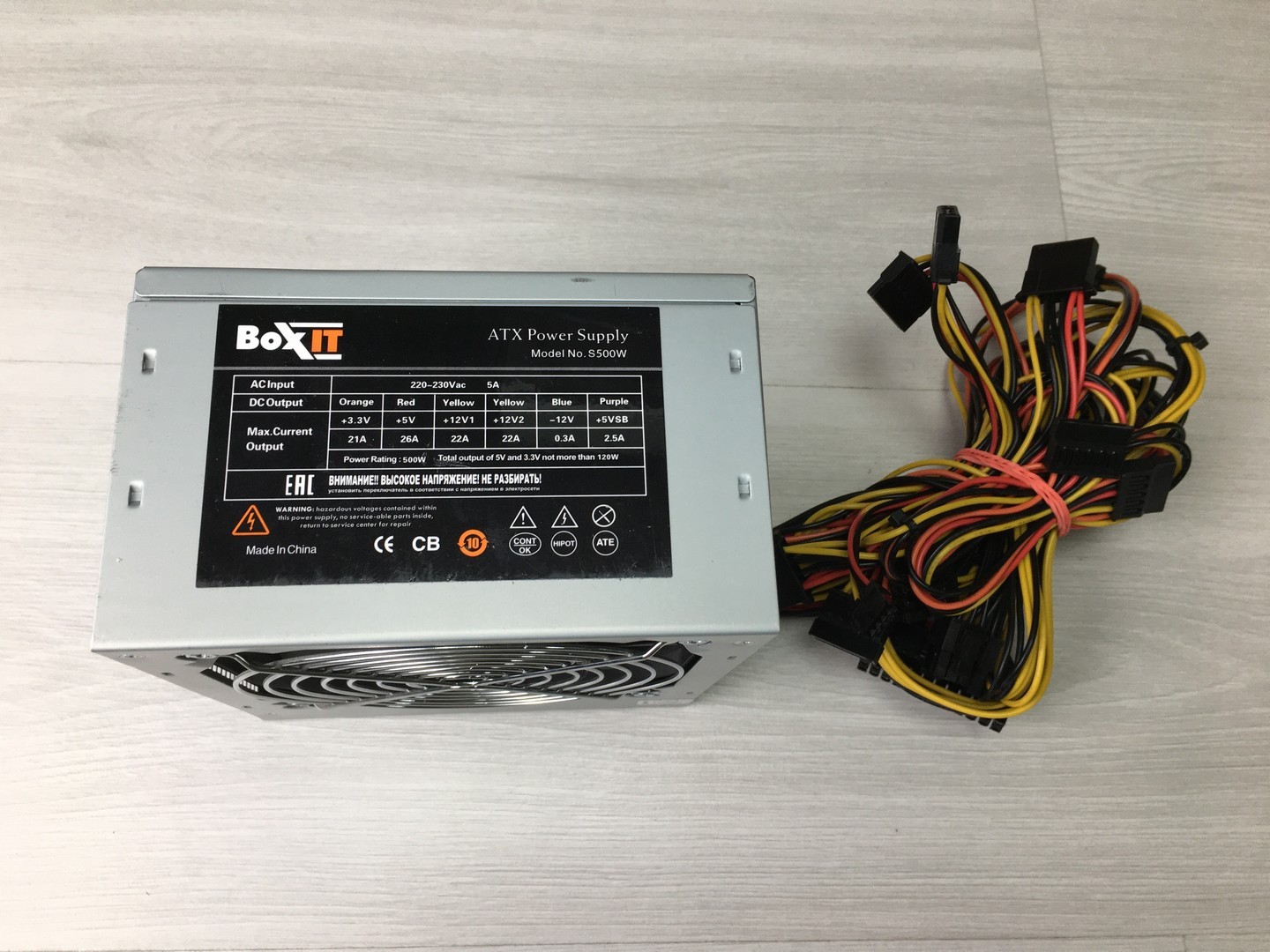Блок питания 500W Boxit S500W 24+4+4/6+2+6+2PCI-E/4SATA/120fan ATX "!"