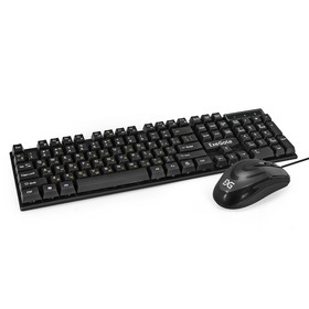 Комплект, клавиатура+мышь, Exegate MK-110 Professional Standart Combo USB черный, EX295302RUS