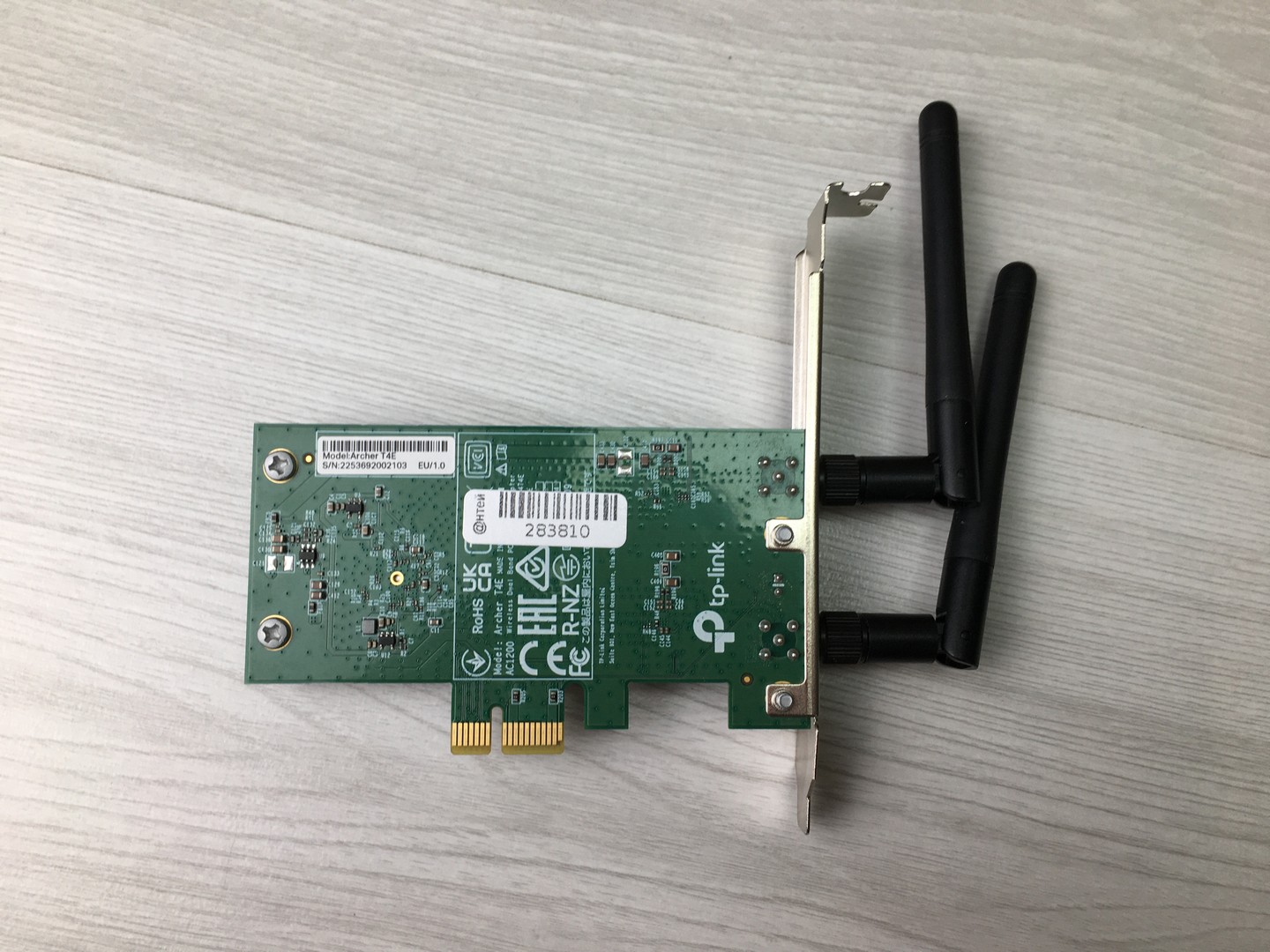 Сетевой адаптер WiFi TP-Link Archer T4E 1167 Мбит/с, Dual Band, AC1200, 2 антенны PCI-E "!"