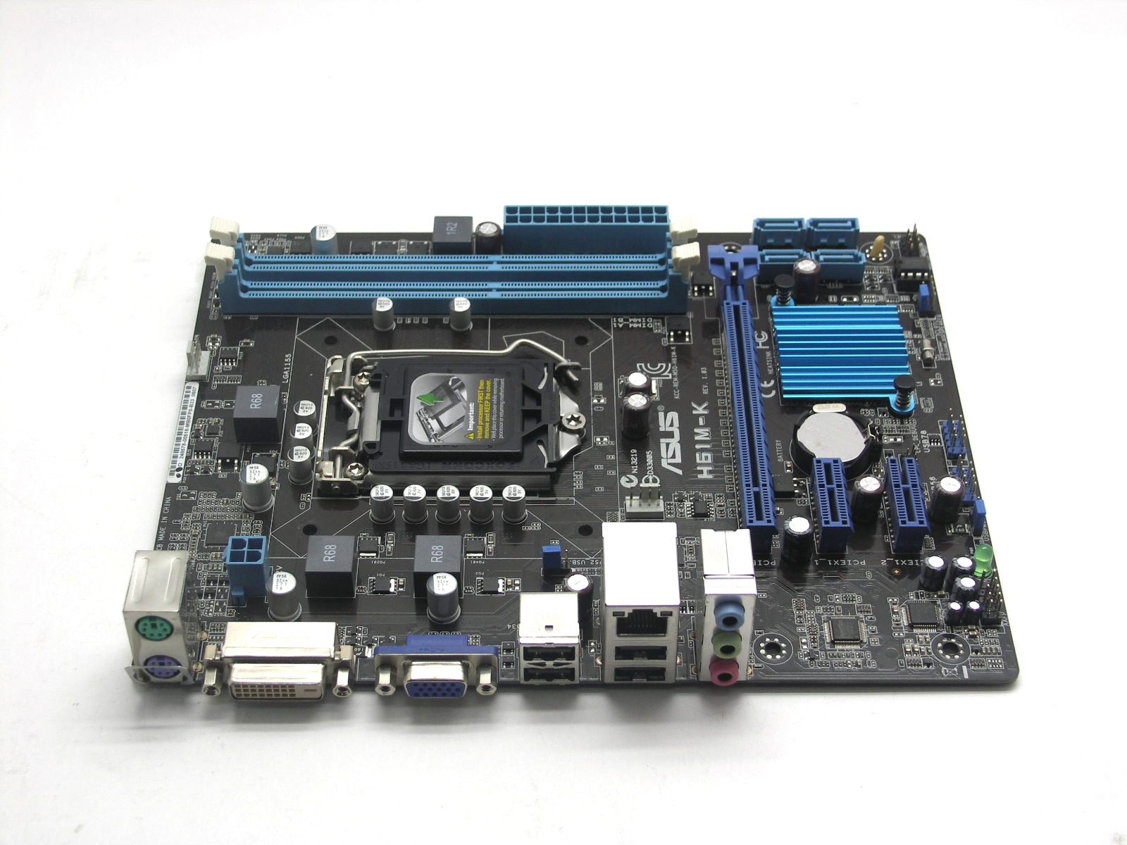 Материнская плата S-1155 ASUS H61M-K, H61/2DDR3/SATA/GLan/DVI/VGA/mATX "!"
