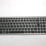 Клавиатура для Lenovo IdeaPad Flex G500S, G505S, S510, Z510 кнопки черные, рамка серебряная, KBD-LE-105