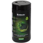 Салфетки чистящие влажные для офисной техники Defender, туба 100шт, CLN30300