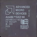 Процессор 486 AMD SX2-66 A80486SX2-66 Malaysia керамика "!"
