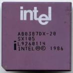 Сопроцессор 387 Intel DX-20 A80387DX-20 SX105 noLogo Malay керамика "!"