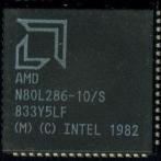 Процессор 286 AMD 10MHz N80L286-10/S Malay 68-pin PLCC "!"
