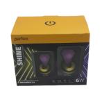 Колонки 2.0 Perfeo Shine, 6W, питание от USB, черные подсветка