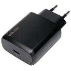 Сетевое зарядное устройство Cablexpert MP3A-PC-60 20Вт 3A QC4.0/PD 1xTypeC быстрая зарядка черный пакет