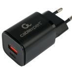 Сетевое зарядное устройство Cablexpert MP3A-PC-43 30Вт 3A QC3.0/PD 1xTypeC черный пакет