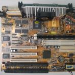 Комплект Slot-1 Elpina i440EX/LX +Процессор Intel Celeron 266MHz +2*64Mb "!"