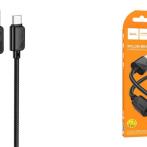 Кабель USB 2.0 Type-C/Type-C 1м hoco X113 3A черный нейлоновая оплетка